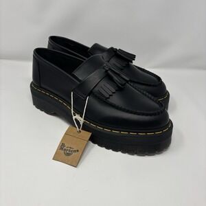 Dr Martens Adrian Quad Tassel Loafer Shoes Mens Size 12 Black Leather Platform